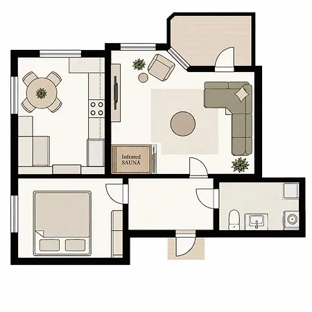 Apartment Usva - Infrared Sauna, Wifi & Free Parking